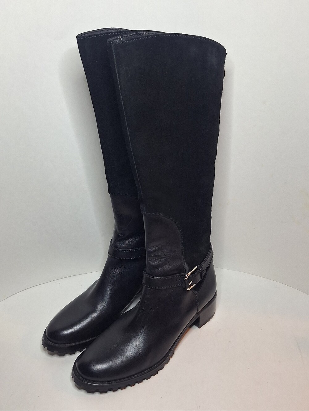 Etienne Aigner Vandalay Leather Suede Knee High Riding Boots Women's size 8M